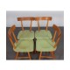 Suite de 4 chaises vertes éditées par Ton, vers 1960 - Design d'Europe de l'Est