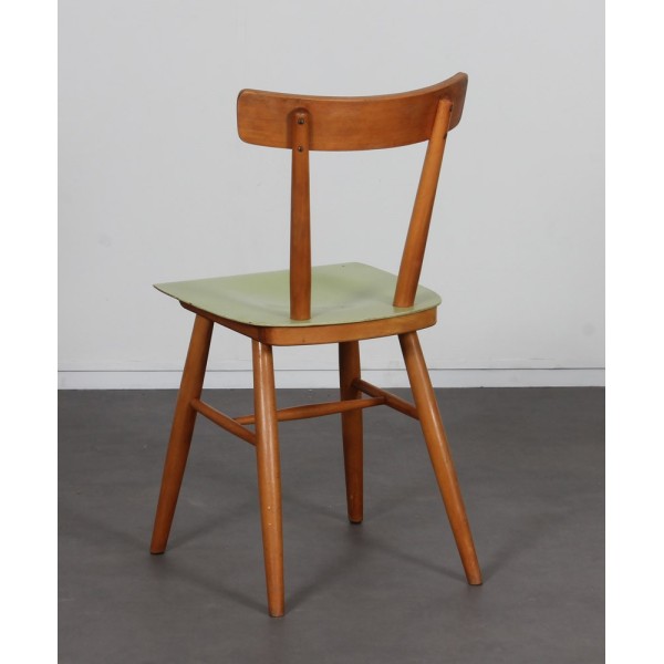 Suite de 4 chaises vertes éditées par Ton, vers 1960 - Design d'Europe de l'Est