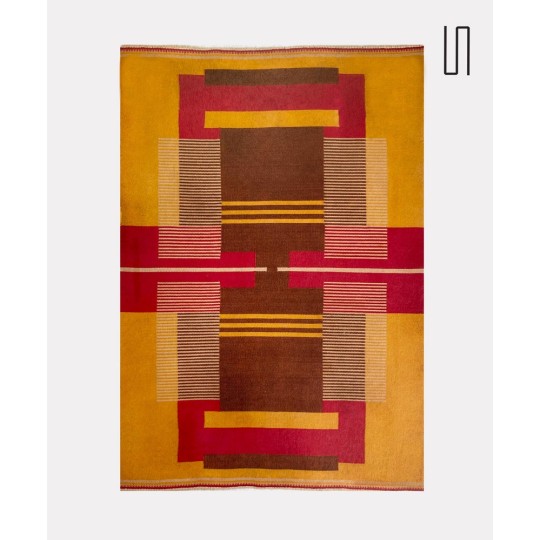 Tapis en laine dessiné par Antonin Kybal, 1948 - Design d'Europe de l'Est