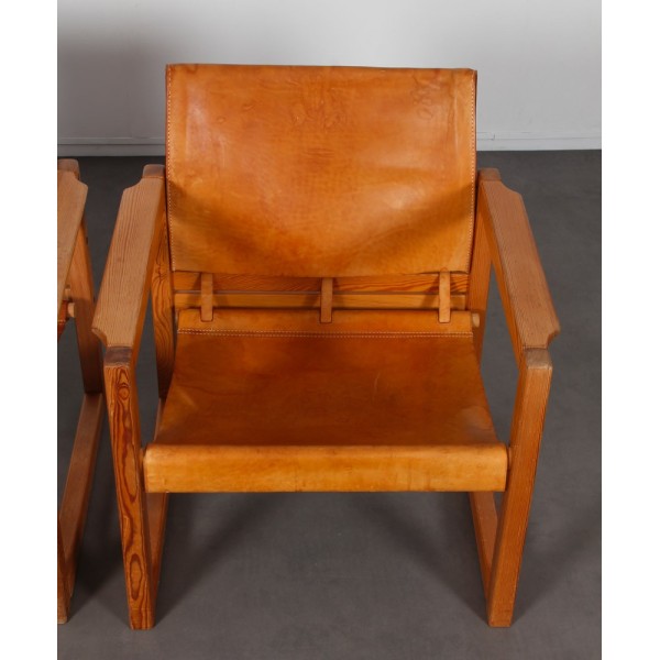 Paire de fauteuils en cuir par Mobring pour Ikea, modèle Diana, 1970 - Design Scandinave