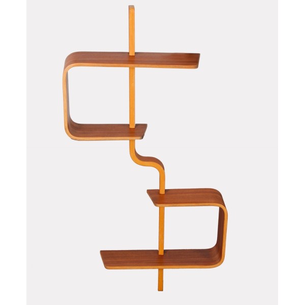 Wall shelf by Ludvik Volak for Drevopodnik Holesov, 1960s - Eastern Europe design