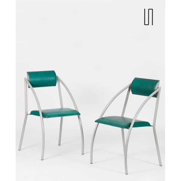 Paire de chaises Monica par Jean-Louis Godivier pour Tebong, 1986 - 