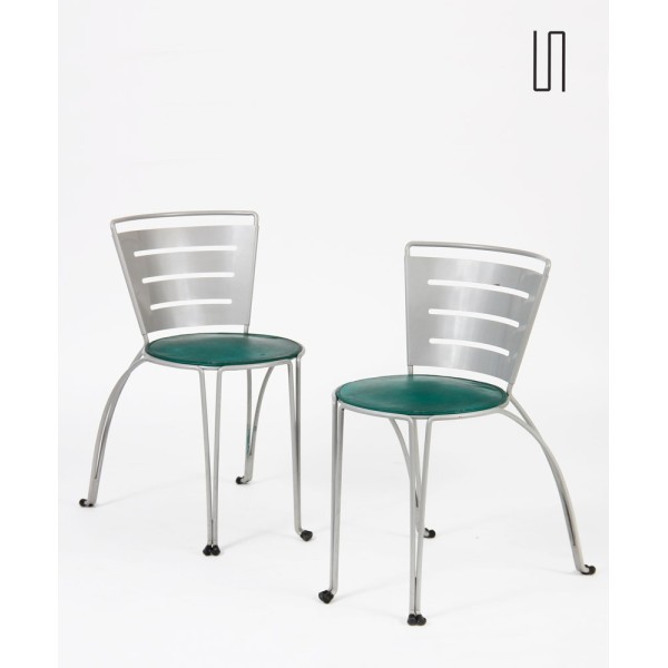 Paire de chaises Jardin de la Fontaine par Wilmotte pour Tebong, 1987 - 