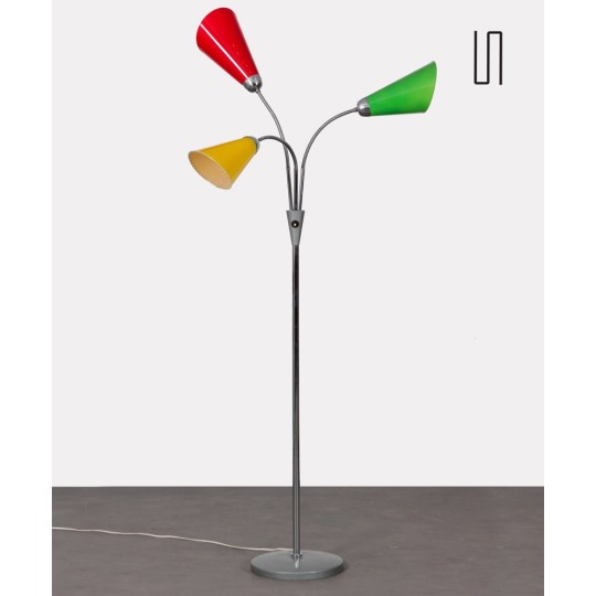 Vintage metal floor lamp by Lidokov, circa 1960 - Eastern Europe design