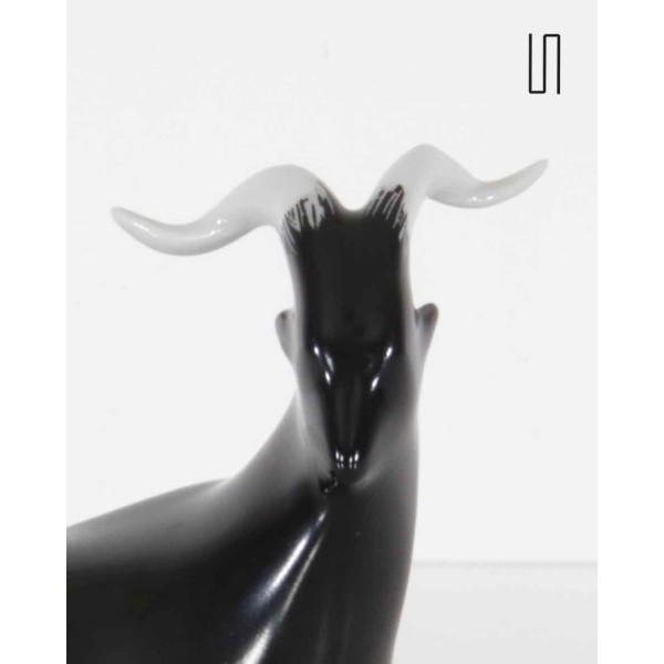 Antilope en porcelaine tchèque pour Royal Dux, 1959 - Design d'Europe de l'Est