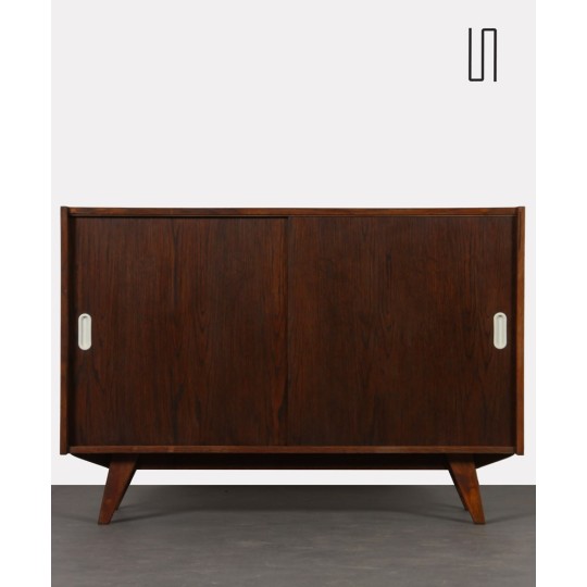 Dark oak chest designed by Jiri Jiroutek, model U-452, 1960s - Eastern Europe design