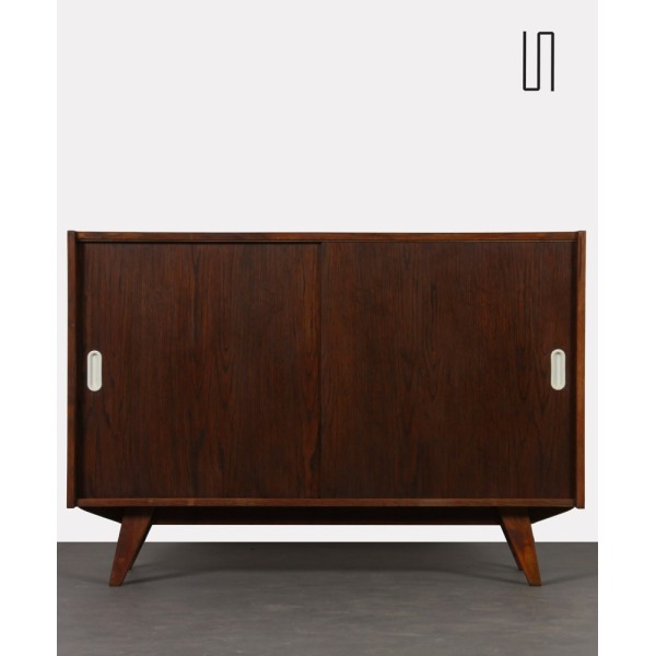 Dark oak chest designed by Jiri Jiroutek, model U-452, 1960s - Eastern Europe design