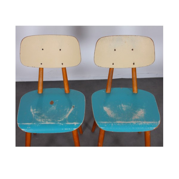 Set of 4 vintage chairs produced by Ton, 1960s - Eastern Europe design
