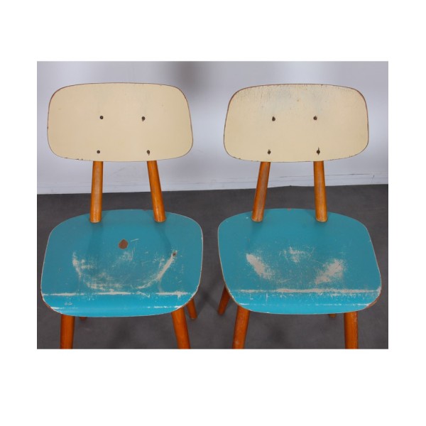 Suite de 4 chaises vintage éditées par Ton, 1960 - Design d'Europe de l'Est