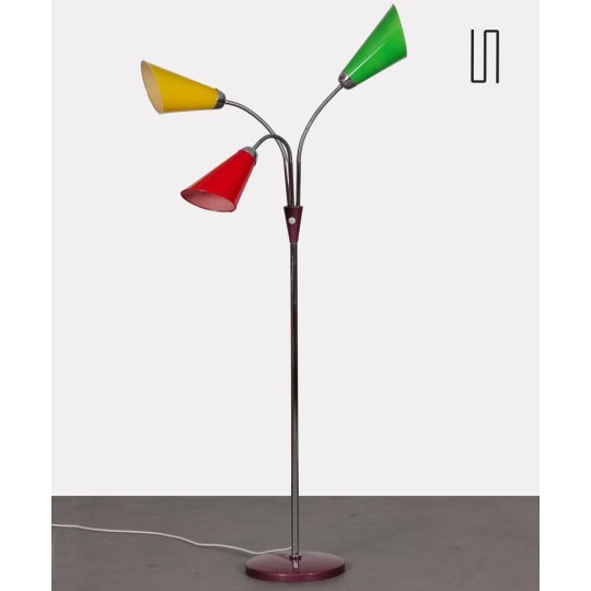 Vintage metal floor lamp by Lidokov, circa 1960