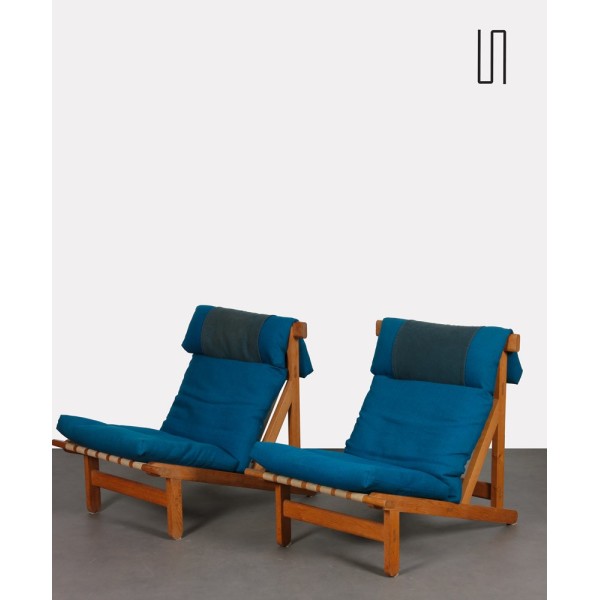 Pair of armchairs by Bernt Petersen for Worts Mobelsnedkeri, 1960s