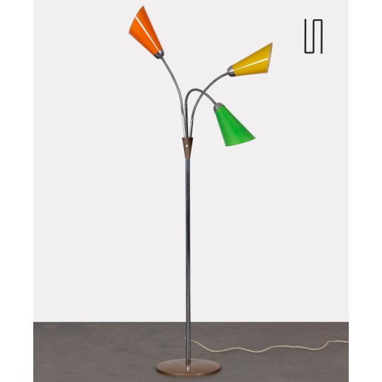 Vintage metal floor lamp by Lidokov, circa 1960