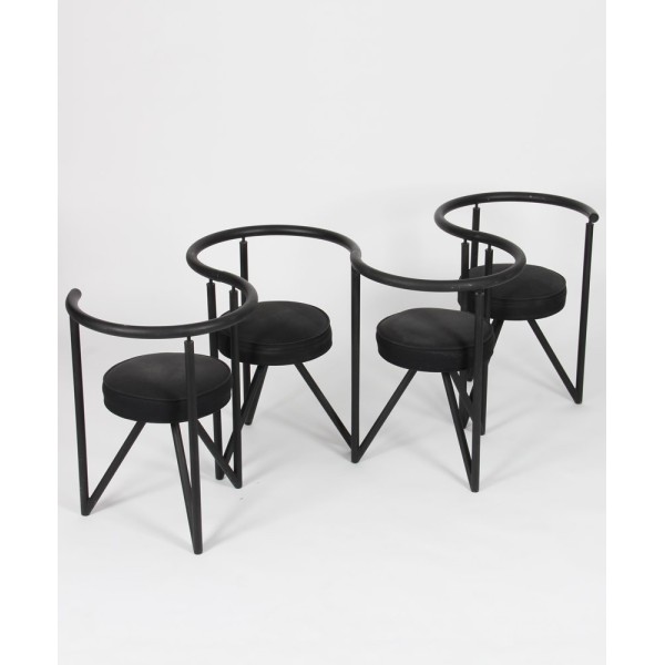 Suite of 4 Miss Dorn chairs by Philippe Starck for Disform, 1982 - French design