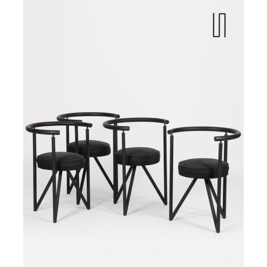 Suite of 4 Miss Dorn chairs by Philippe Starck for Disform, 1982