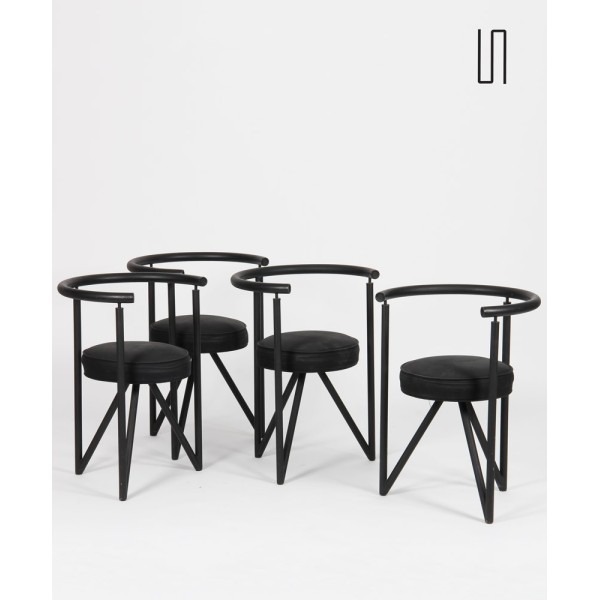 Suite of 4 Miss Dorn chairs by Philippe Starck for Disform, 1982 - French design