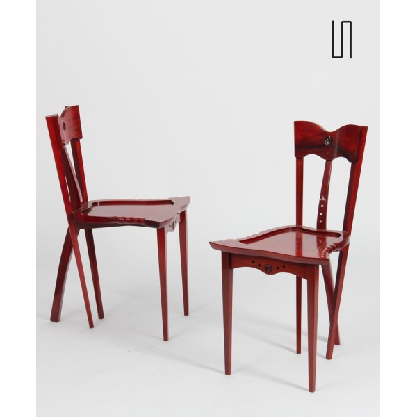 Pair of Yoochai chairs by Borek Sipek for Scarabas, 1997
