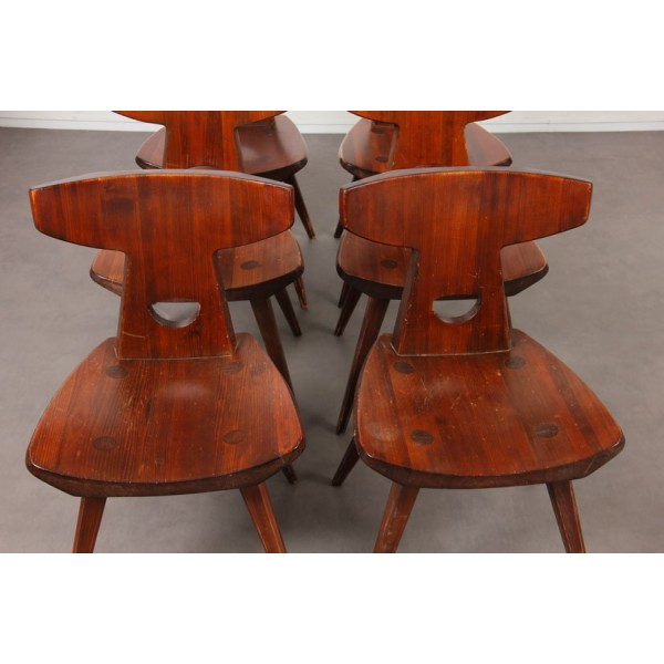 Suite de 6 chaises par Jacob Kielland-Brandt pour I. Christiansen, 1960 - Design Scandinave