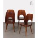 Suite of 4 wooden chairs by Oswald Haerdtl for Ton, 1960s - Eastern Europe design