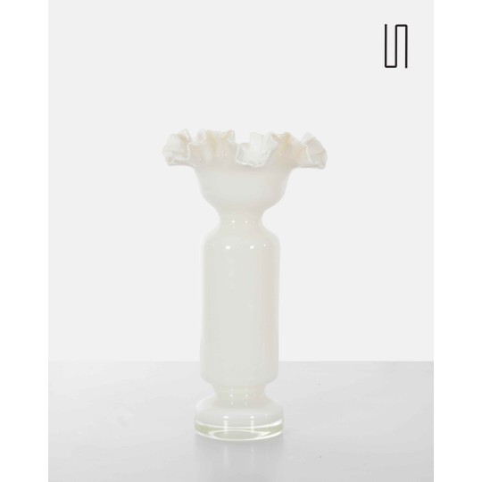 Vase polonais en verre par Ludwik Fiedorowicz - Design d'Europe de l'Est