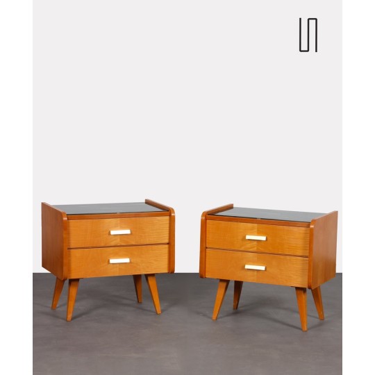 Pair of vintage wooden nightstands, 1970s