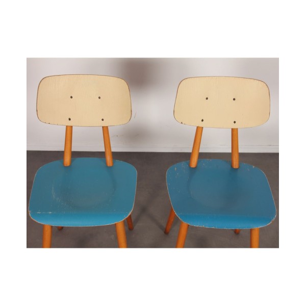 Suite de 4 chaises vintage éditées par Ton, 1960 - Design d'Europe de l'Est