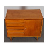 Small vintage oak chest of drawers, Czech design from the 1970s