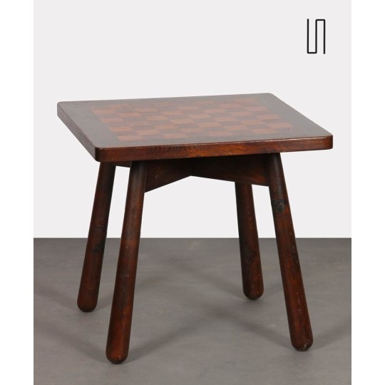 Oak game table by Jan Vanek for Krasna Jizba, 1940s - Eastern Europe design