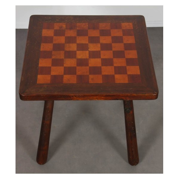 Oak game table by Jan Vanek for Krasna Jizba, 1940s - Eastern Europe design