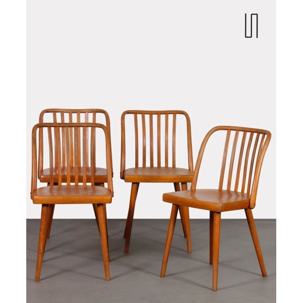 Set of 4 vintage chairs by Antonin Suman for Ton, 1960s - Eastern Europe design