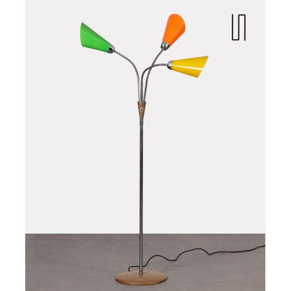 Vintage metal floor lamp by Lidokov, circa 1960 - Eastern Europe design