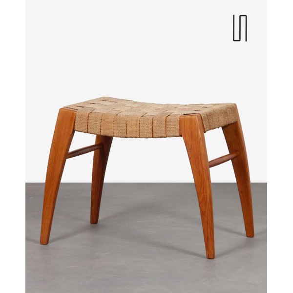 Tabouret tchèque en bois pour Krasna Jizba, 1940 - Design d'Europe de l'Est