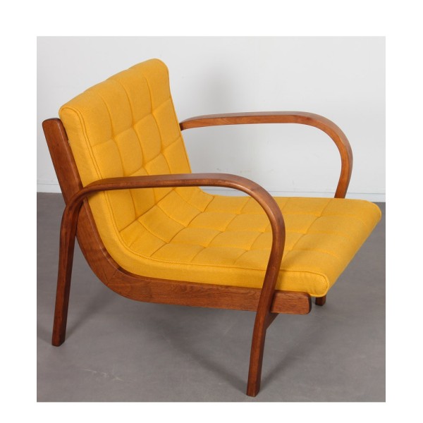 Pair of vintage armchairs by Kropacek and Kozelka, 1944 - Eastern Europe design