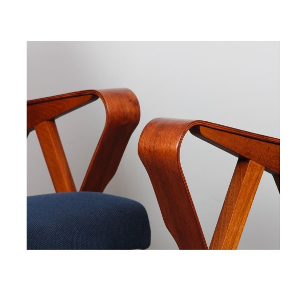 Paire de fauteuils vintage en bois pour Tatra Nabytok, 1960 - Design d'Europe de l'Est