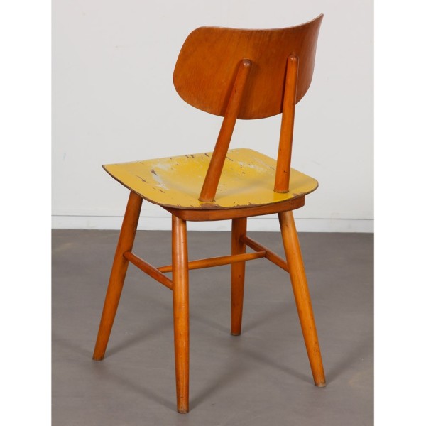 Wooden chair produced by Ton, 1960s - Eastern Europe design