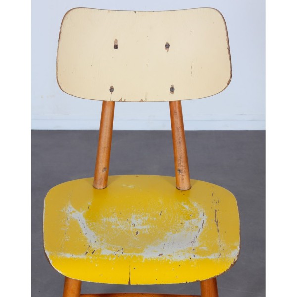Wooden chair produced by Ton, 1960s - Eastern Europe design