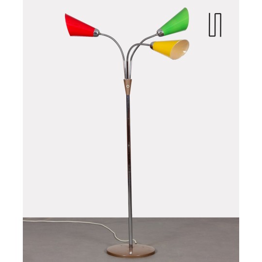 Vintage metal floor lamp by Lidokov, circa 1960 - Eastern Europe design