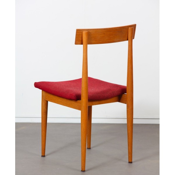 Suite 4 chaises vintage en bois, fabrication tchèque, 1960 - Design d'Europe de l'Est