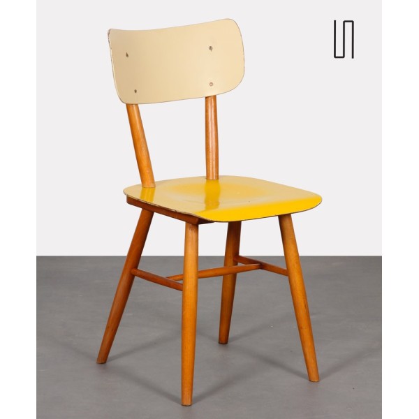 Wooden chair produced by Ton, 1960s - Eastern Europe design