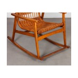 Vintage wicker rocking chair edited by Uluv, 1960s