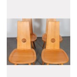 Set of 4 vintage wooden chairs, 1960s