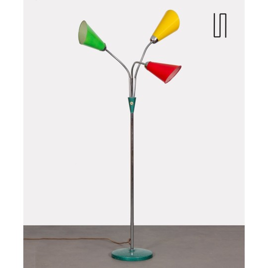 Vintage metal floor lamp by Lidokov, circa 1960 - Eastern Europe design