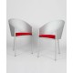 Pair of Costes Alluminio chairs by Starck for Driade, 1988