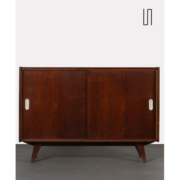 Dark oak chest designed by Jiri Jiroutek, model U-452, 1960s - Eastern Europe design