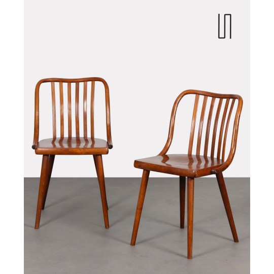 Pair of vintage chairs by Antonin Suman for Ton, 1960s - Eastern Europe design