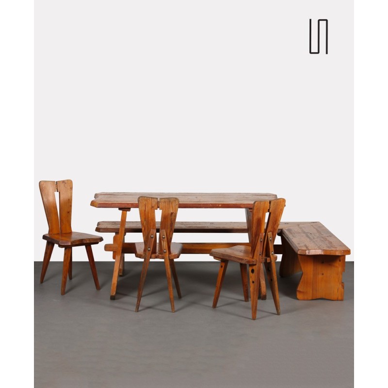 Dining room set dating from the 1960s, Czech production